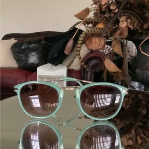 AJ Morgan mint green with gold hardware large sunglasses